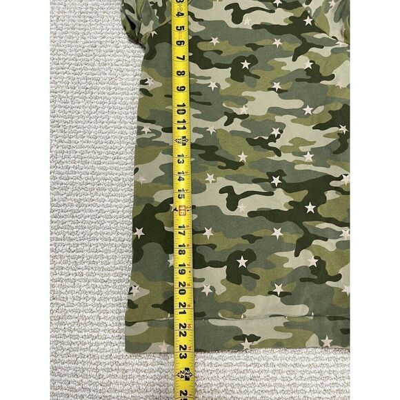 GAP KIDS Green Camo Sweatshirt Dress Girls SIZE S Stars Zipper Accents Cotton - Picture 2 of 8